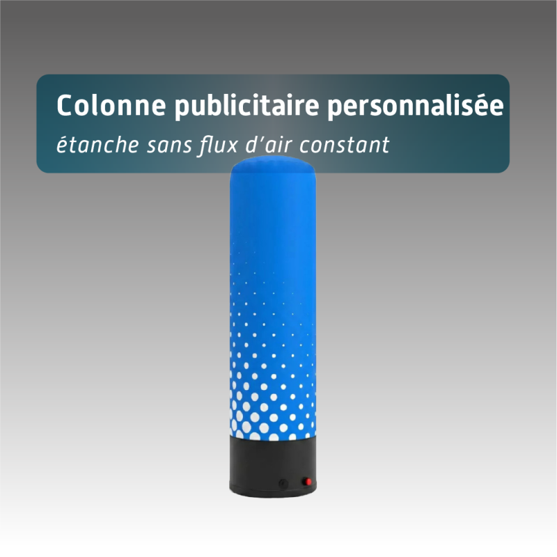 Colonne Publicitaire Étanche Airmetic | Support Promotionnel Pneumatique Statique Sans Ventilateur